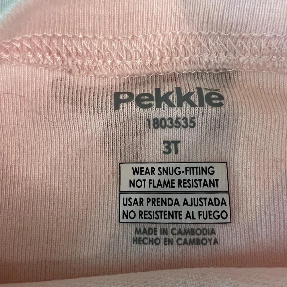 Pekkle Toddler Girls Pajama Set 3T Pink Gingerbread Christmas Holiday Cozy PJs